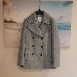 Gray Double-Breasted Pea Coat